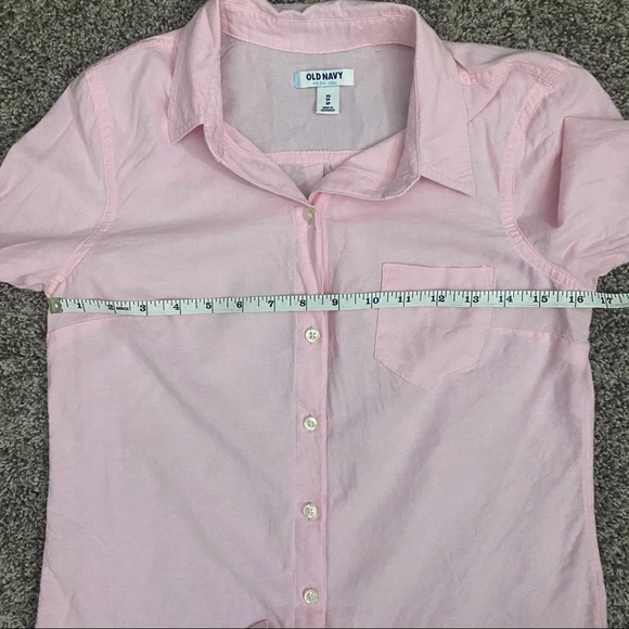 NWOT Old Navy Pink Boyfriend Fit Button Down Shirt - Picture 10 of 12